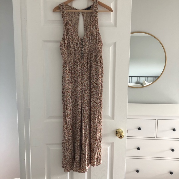 ae button front jumpsuit